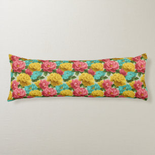 Peonies Nature Entryway Decor Botanical Maternity Body Pillow