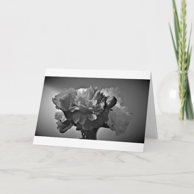 Peonies / Noir, card (Front)
