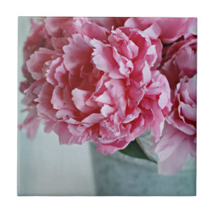 Peonies on the Table Tile