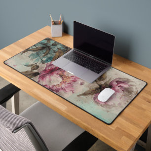 Peonies peintes - Pad de souris, Mat de bureau, Bu