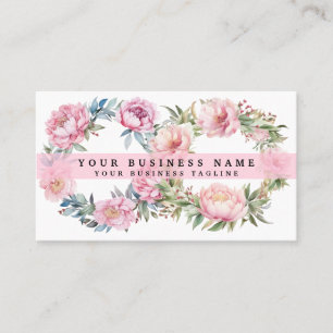Peonies Peony Flowers Business Cards