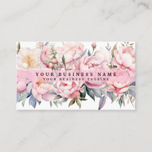 Peonies Peony Flowers Business Cards
