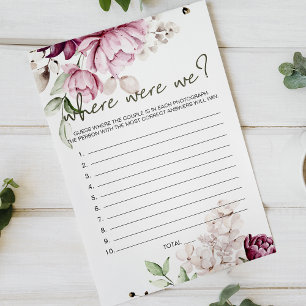 Peonies Pink Floral Game Where Were We Flyer