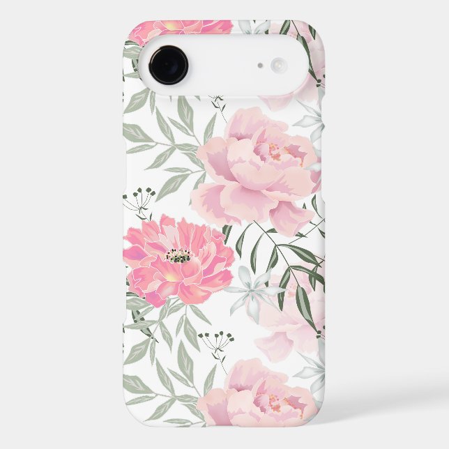 Peonies pink rose flowers  Case-Mate iPhone case (Back)