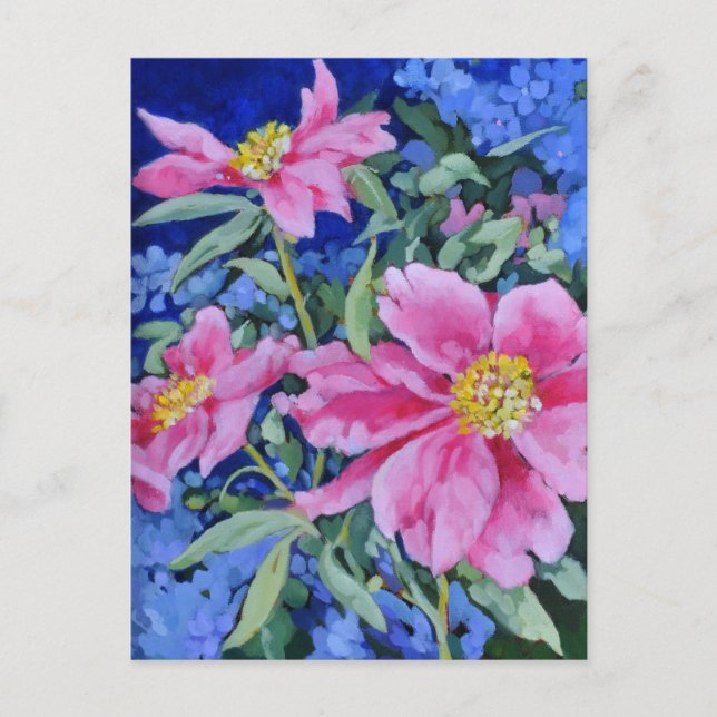 Peonies Postcard (Front)