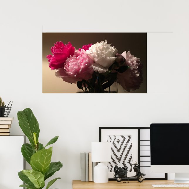 Peonies, Poster (Home Office)