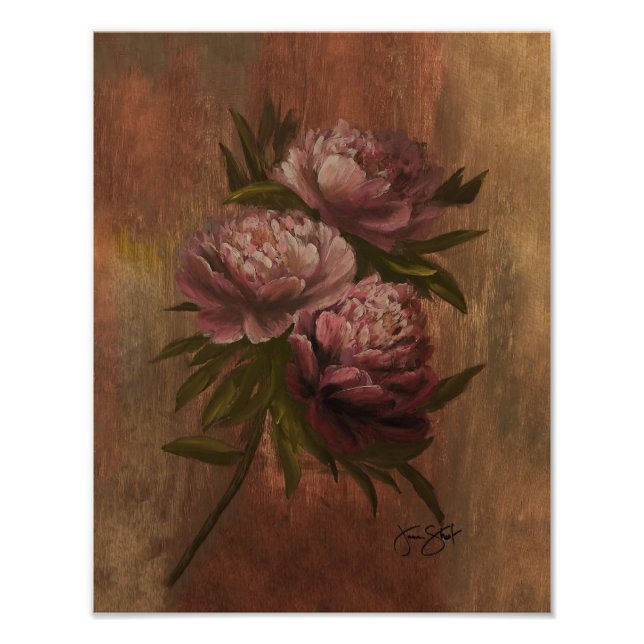 Peonies Poster 11x14 (Devant)