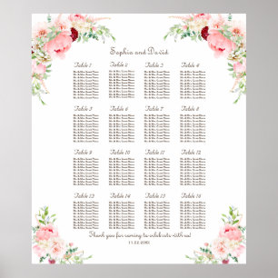 Peonies Roses Bleues Fleurie Mariage Tableau de si