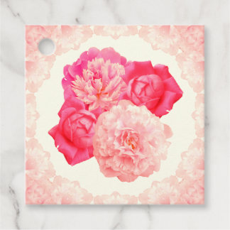 Peonies & Roses Gift Favour Tags Special Occasion