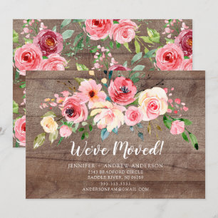 Peonies rustiques Floral Moving Faire-part