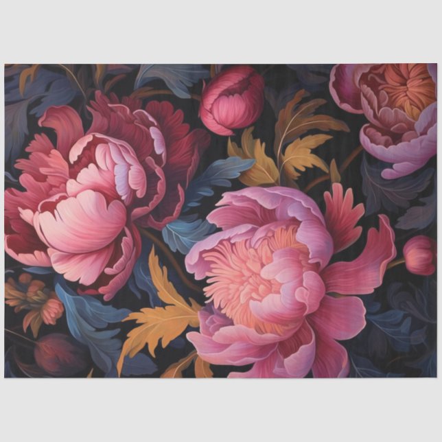 Peonies Series Design 12 Tissue Paper (Front)