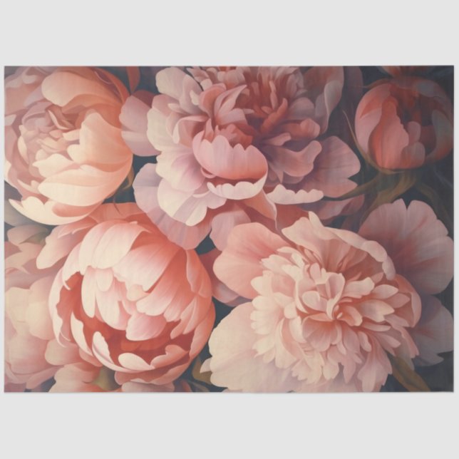 Peonies Series Design 2 Tissue Paper (Front)