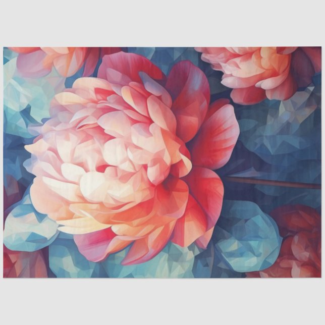 Peonies Series Design 5 Tissue Paper (Front)