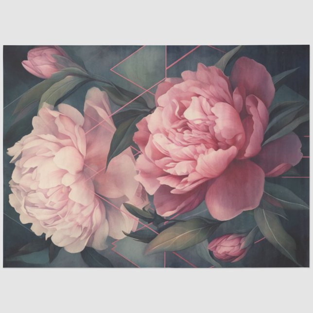 Peonies Series Design 6 Tissue Paper (Front)