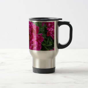 Peonies Stainless Steel Travel/Commuter Mug