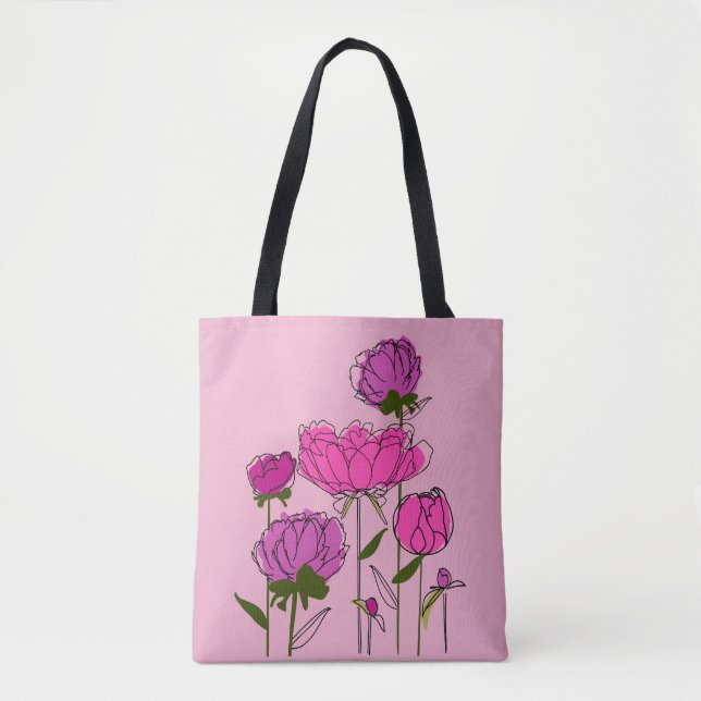 Peonies Tote Bag (Front)