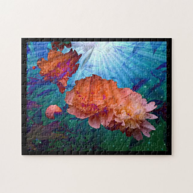 Peonies Under Water Jigsaw Puzzle (Horizontal)