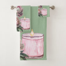 Peonies Vintages roses et blanches sur ensemble de