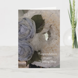 Peonies Wedding Congratulations Card