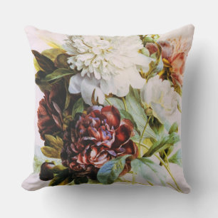 Peonis vintage throw pillow