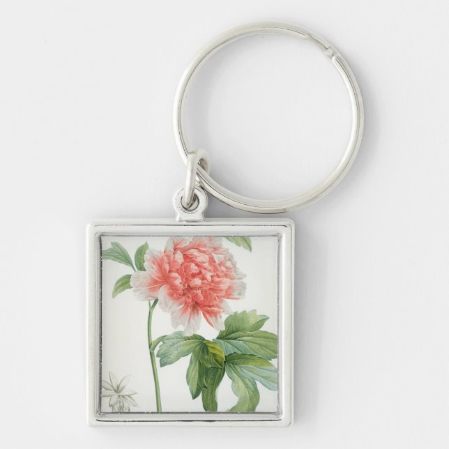Peony, 1799 (colour stipple print) keychain (Front)