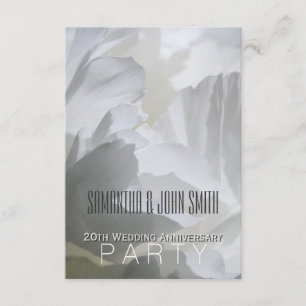 Peony 20th Mariage Anniversary Party Invitation 1