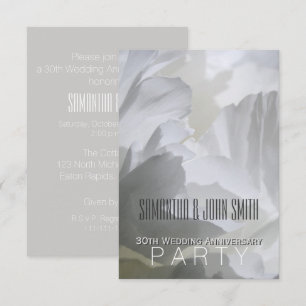 Peony 30th Wedding Anniversary Party Invitation 1
