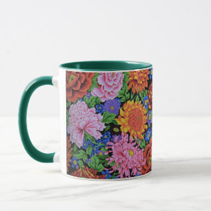 Peony and Chrysanthemum mug
