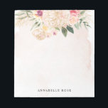 Peony and Gold Foil Bloom Notepad<br><div class="desc">Designed to coordinate with our Peony and Gold collection, this customizable matching personalisable notepad features luscious pink and gold peony flowers with green foliage on a watercolour background. For more advanced customisation of this design, e.g. changing layout, font or text size please click the "CUSTOMIZE" button above. Please note, gold...</div>