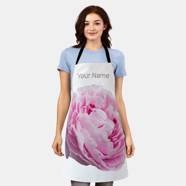 Peony Blossom Rose For Flower And Garden Lover Apron (Worn)