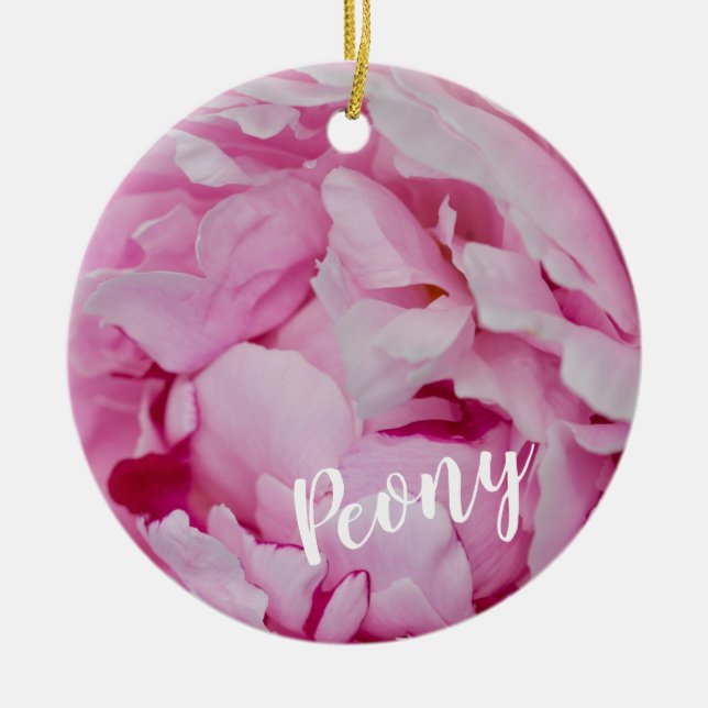 Peony Blossom Rose for flower and garden lovers Ceramic Ornament (Front)