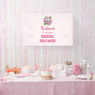 Peony Bouquet Bridal Shower Banner
