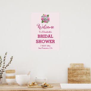 Peony Bouquet Bridal Shower Poster