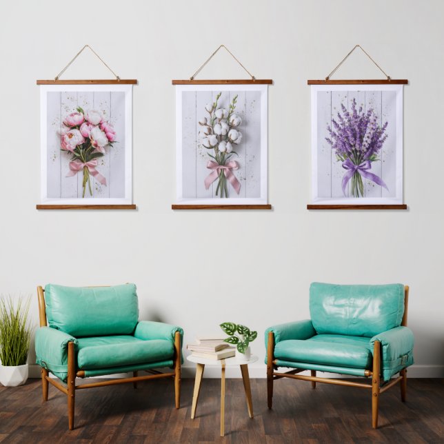 Peony Bouquet Wall Tapestry (Living Room)