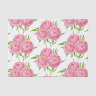 Peony bouquet watercolor pattern tissue paper