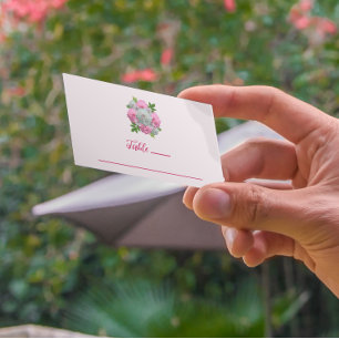 Peony Bouquet Wedding Place Card