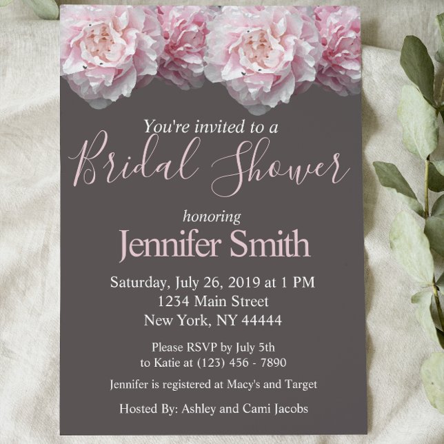 Peony Bridal Shower Invitation (Creator Uploaded)