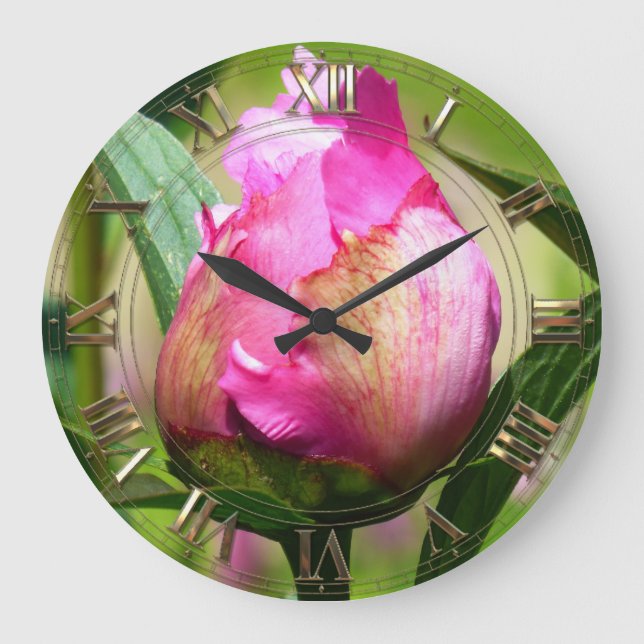 Peony Bud Large Clock (Front)