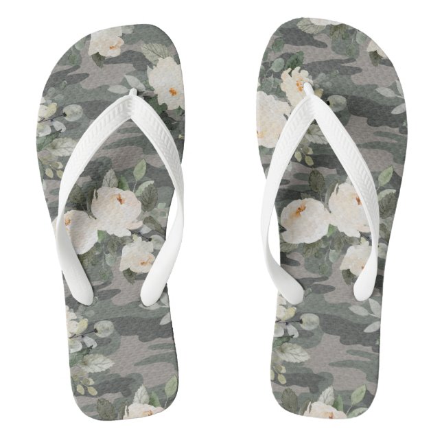 Peony Camo flip flops (Footbed)