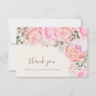 Peony Carte de remerciements