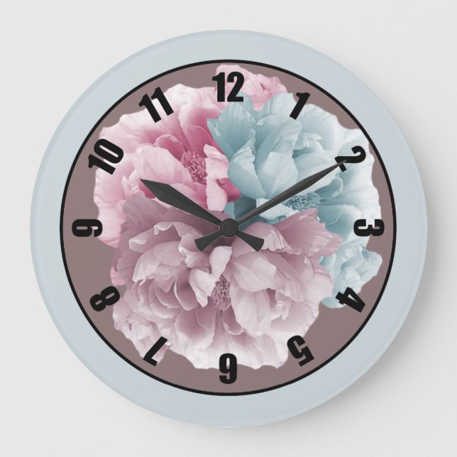 Peony Circle Large Clock (Front)