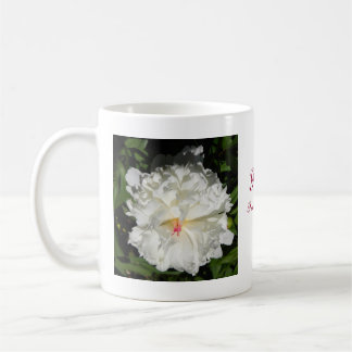 peony close up Paeonia lactiflora Coffee Mug