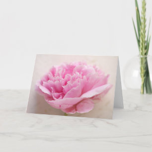 Peony closeup birthday card