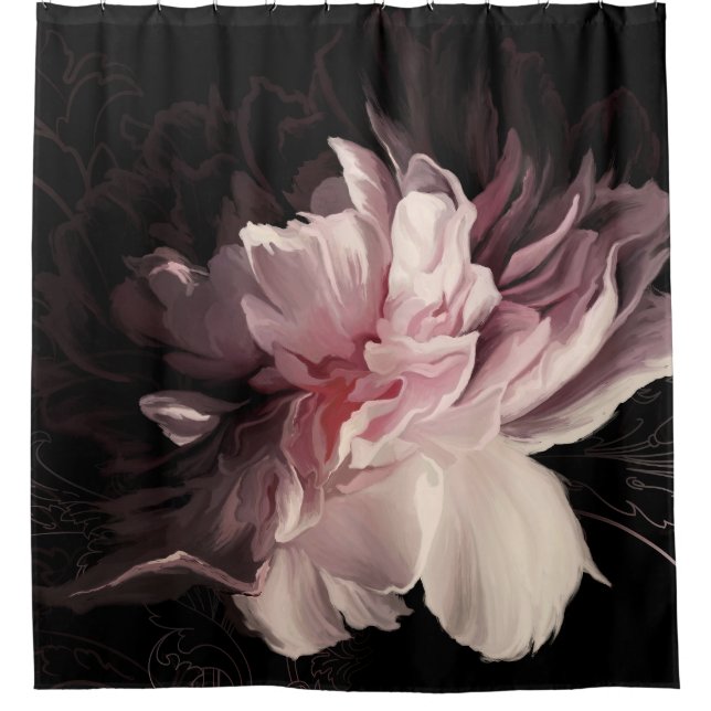 Peony Dark Wall: Painted Flower Design (Front)