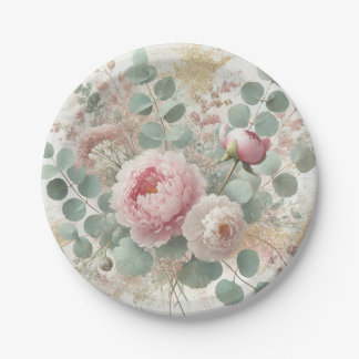 Peony Drama Paper & Party Plates