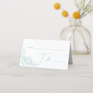 Peony Elegance Wedding Place Card