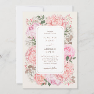 Peony Elegant Mariage Invitation
