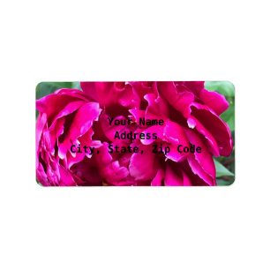 Peony Étiquettes de adresse