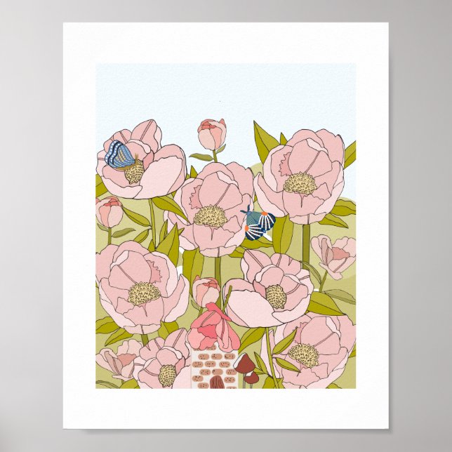 Peony Fairy House art print (Front)