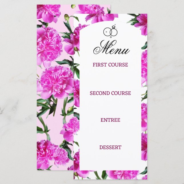 Peony. Flat Menu (Front/Back)